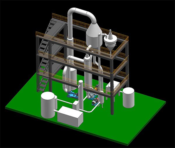MVR蒸發(fā)器三維設(shè)計 MVR蒸發(fā)器三維設(shè)計